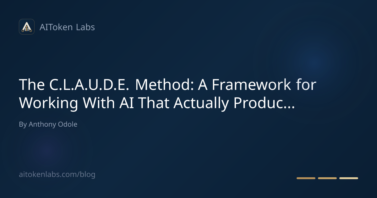 The C.L.A.U.D.E. Method: A Framework for Working With AI That Actually ...